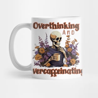 Funny Skeleton with Coffee, Dark Sarcastic Humor Mug